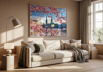 Wandbild | Kirschblüten in Hamburg