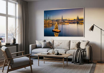 Wall Art | Skyline of Hamburg with Christmas tree