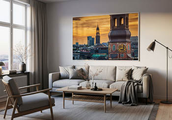 Wall Art | Church towers in Hamburg