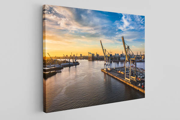 Leinwand | Containerterminal im Hamburger Hafen