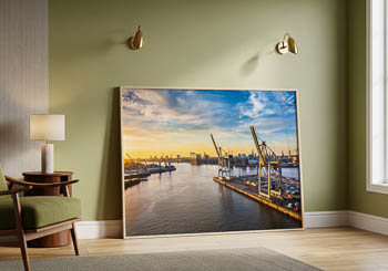 Wall Art | Container terminal in the port of Hamburg