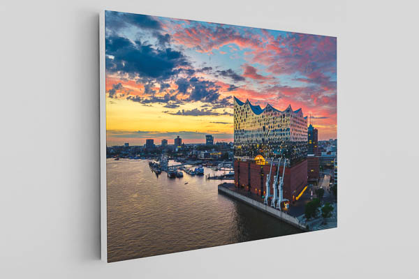 Leinwand | Sonnenuntergang an der Elbphilharmonie in Hamburg
