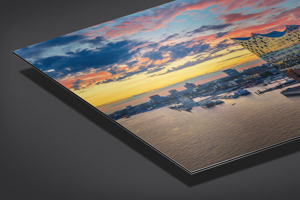 Alu-Dibond | Sonnenuntergang an der Elbphilharmonie in Hamburg
