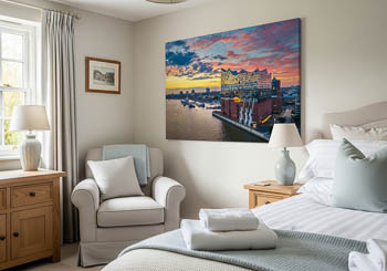 Wandbild | Sonnenuntergang an der Elbphilharmonie in Hamburg