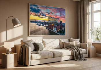 Wandbild | Sonnenuntergang an der Elbphilharmonie in Hamburg