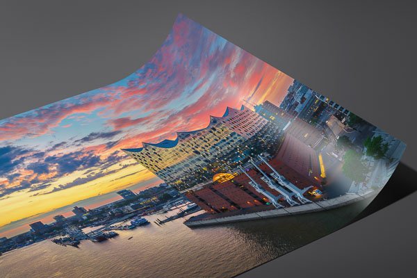 Kunstdruck / Poster | Sonnenuntergang an der Elbphilharmonie in Hamburg