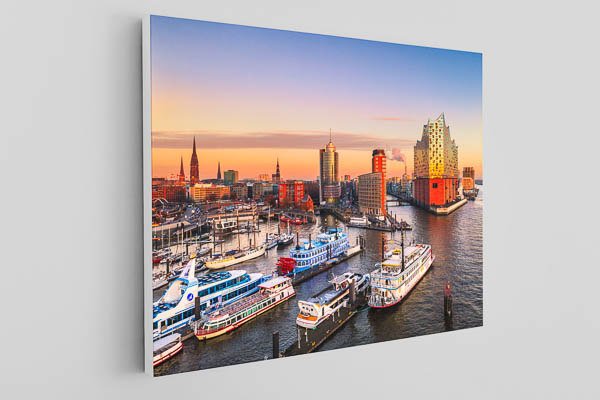 Leinwand | Sonnenuntergang an der Elbphilharmonie in Hamburg