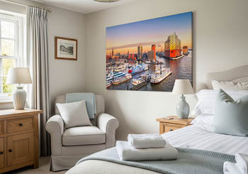 Wandbild | Sonnenuntergang an der Elbphilharmonie in Hamburg