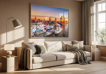 Wandbild | Sonnenuntergang an der Elbphilharmonie in Hamburg