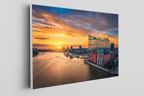 Leinwand | Sonnenuntergang an der Elbphilharmonie in Hamburg