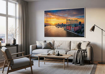 Wall Art | Sunset at Elbphilharmonie in Hamburg