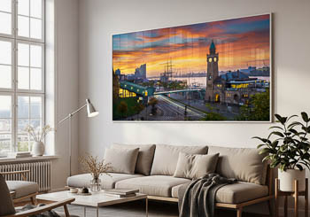 Wall Art | Sunrise at the Landungsbrücken in Hamburg