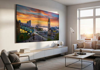 Wall Art | Sunrise at the Landungsbrücken in Hamburg