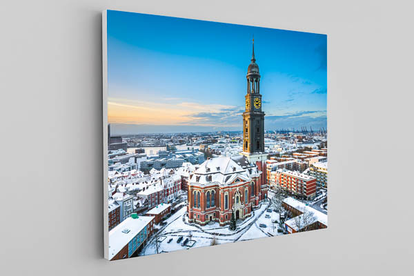 Leinwand | Michel (St. Michaelis Kirche) in Hamburg im Winter