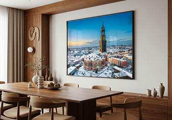 Wall Art | Michel (St. Michael's church) in Hamburg in winter
