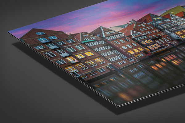Metal Print | Nikolaifleet in Hamburg during sunset