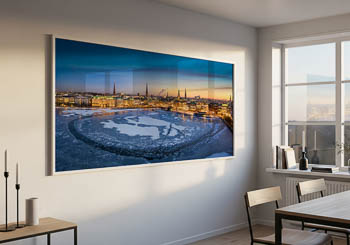 Wandbild | Winter Sonnenuntergang Skyline von Hamburg