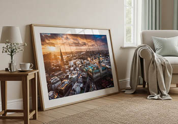 Wall Art | Sunset skyline of Hamburg