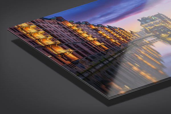Acrylic Glass | Speicherstadt district in Hamburg at night
