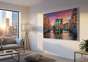 Wall Art | Sunset in the Speicherstadt district in Hamburg