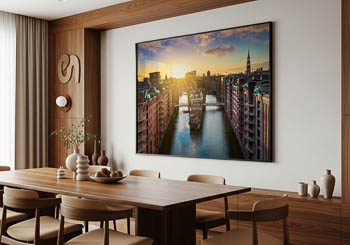 Wall Art | Sunset in the Speicherstadt in Hamburg