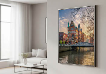 Wall Art | Sunset in the Speicherstadt district in Hamburg