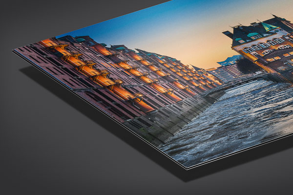 Metal Print | Speicherstadt in Hamburg on a winter evening