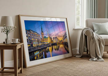 Wall Art | Sunset at the Town Hall in Hamburg