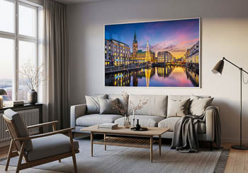 Wall Art | Sunset at the Town Hall in Hamburg