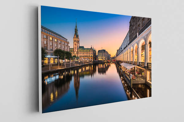 Canvas | Sunset at the Town Hall in Hamburg
