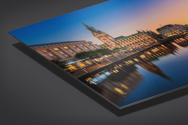 Metal Print | Sunset at the Town Hall in Hamburg
