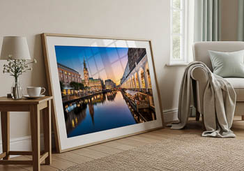 Wall Art | Sunset at the Town Hall in Hamburg