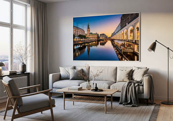 Wall Art | Sunset at the Town Hall in Hamburg