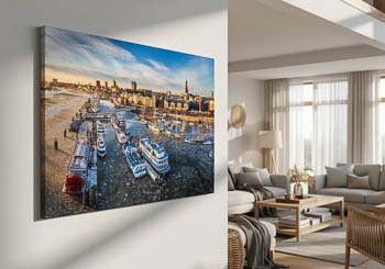 Wall Art | Floating ice on the Elbe river in Hamburg