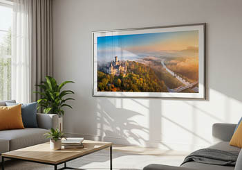 Wandbild | Schloss Marienburg an einem nebligen Morgen