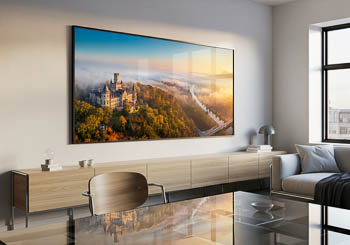 Wandbild | Schloss Marienburg an einem nebligen Morgen