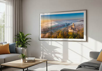 Wandbild | Schloss Marienburg an einem nebligen Morgen