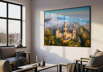 Wandbild | Schloss Marienburg an einem nebligen Morgen