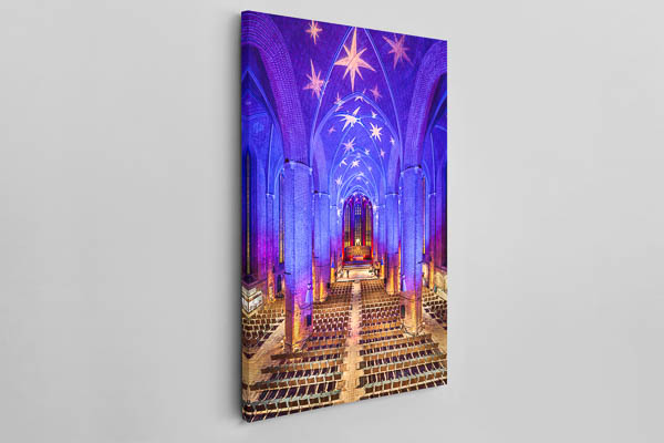 Canvas | Christmas illumination in the Marktkirche in Hannover
