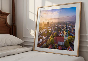 Wall Art | Old town of Hannover from above