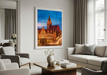 Wandbild | Altes Rathaus und Marktkirche in Hannover