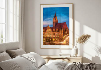 Wandbild | Altes Rathaus und Marktkirche in Hannover