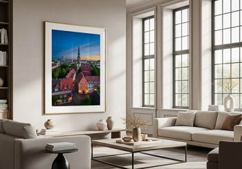 Wandbild | Altstadt von Hannover mit Kreuzkirche