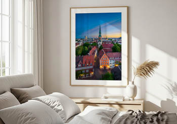 Wall Art | Old town of Hannover with Kreuzkirche church