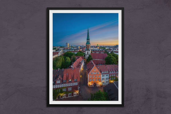 Fine Art Print | Old town of Hannover with Kreuzkirche church