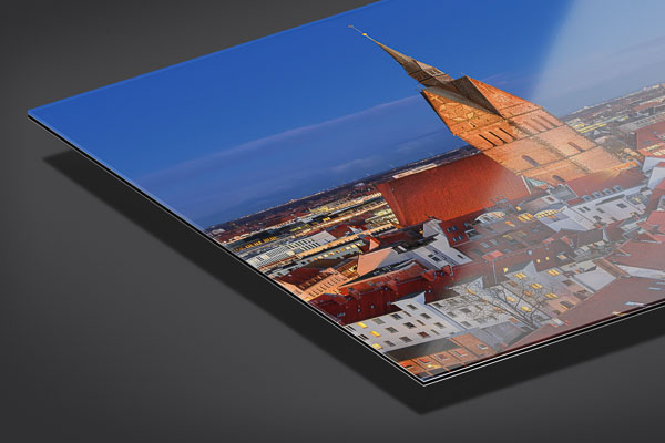 Acrylic Glass | Aerial view of the old town of Hannover