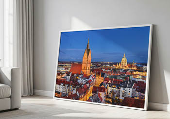 Wall Art | Aerial view of the old town of Hannover