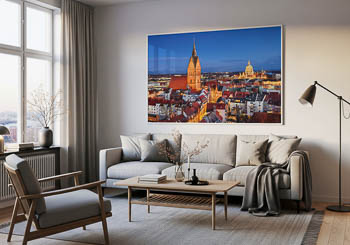 Wall Art | Aerial view of the old town of Hannover