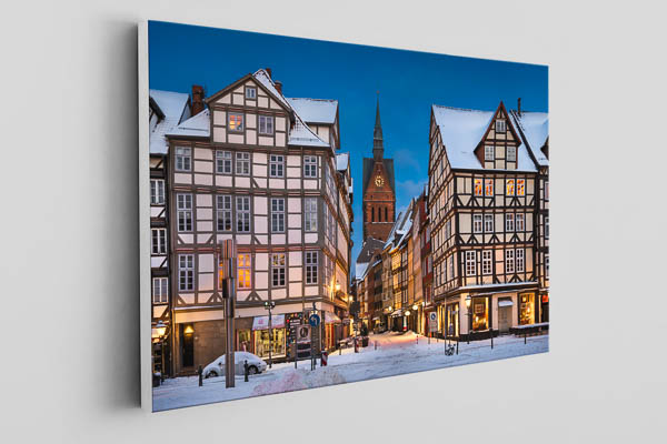 Leinwand | Marktkirche und die Altstadt von Hannover im Winter