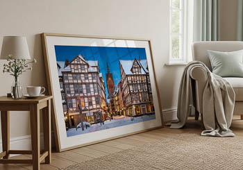Wall Art | Marktkirche and old town of Hannover in winter
